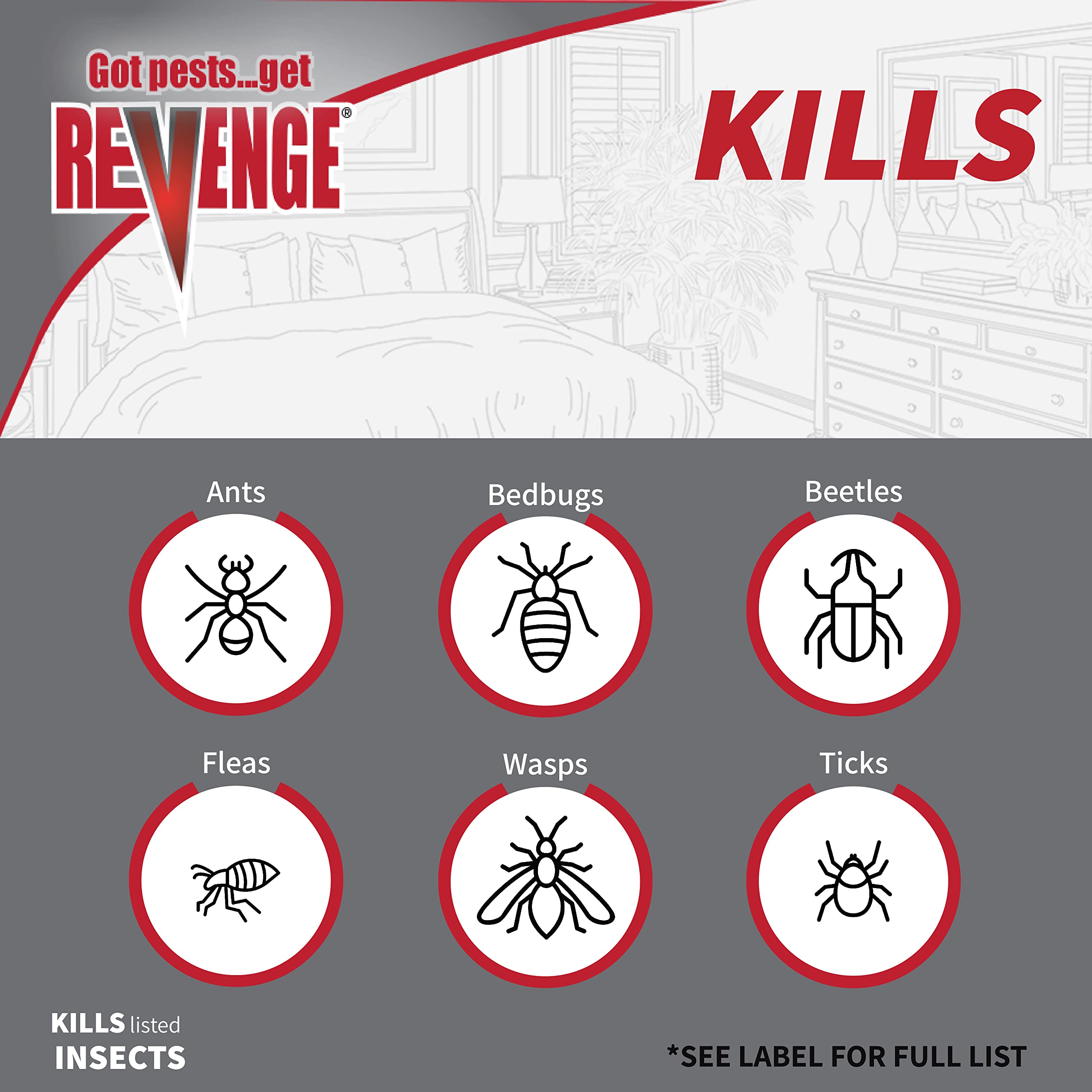 Bonide Revenge fogger mist released in a room for pest control.