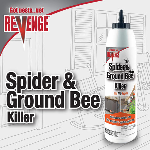 Package-label view of Bonide Revenge Spider & Ground Bee Killer.