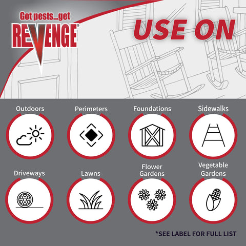Bonide Revenge termite killer 32oz water mix demonstrates easy dilution for sprayer use.