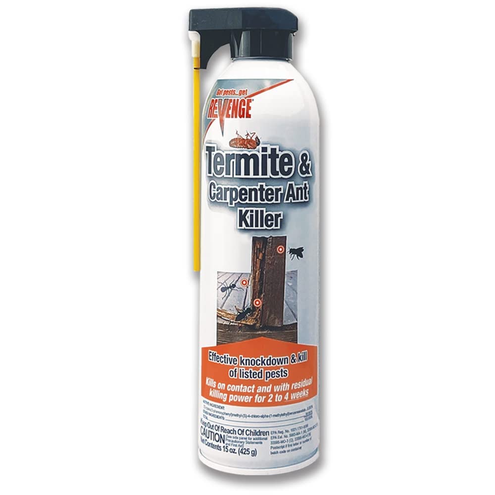 Bonide Revenge termite killer aerosol spray for rapid contact kill.