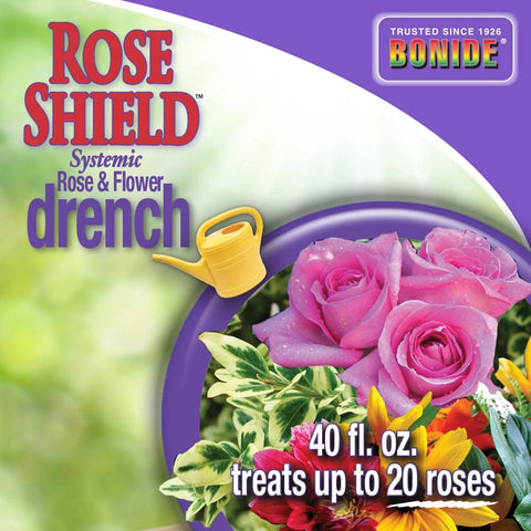 Bonide Rose Shield Drench ensures entire-plant coverage for lasting protection.