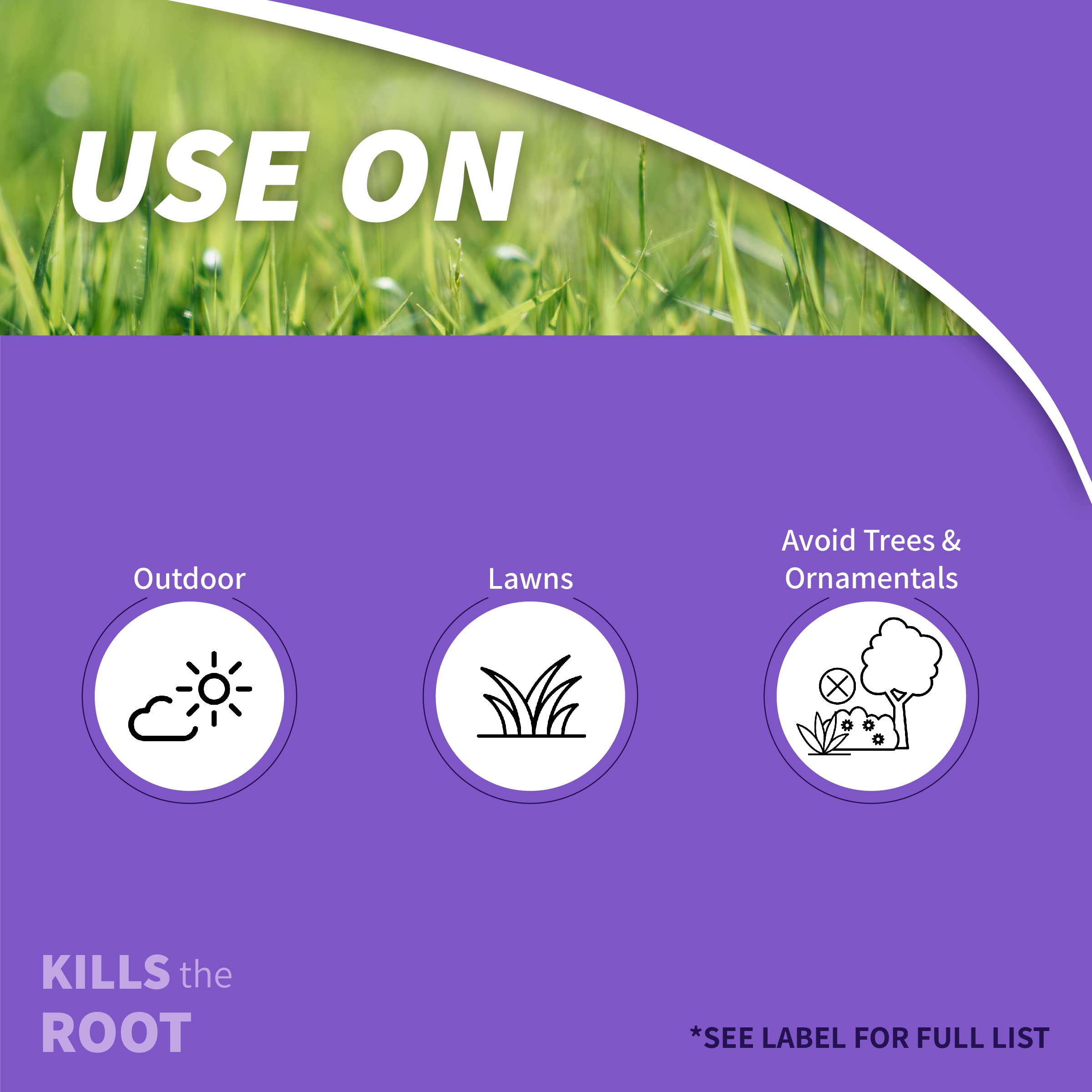 Bonide Sedge Ender label closeup highlighting root-kill action.