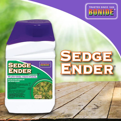 Bonide Sedge Ender targets common weeds in lawns for effective control.