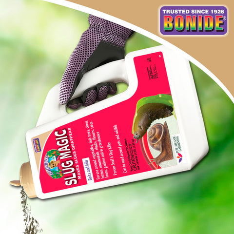 Pet-safe Slug Magic formula for yards and gardens.