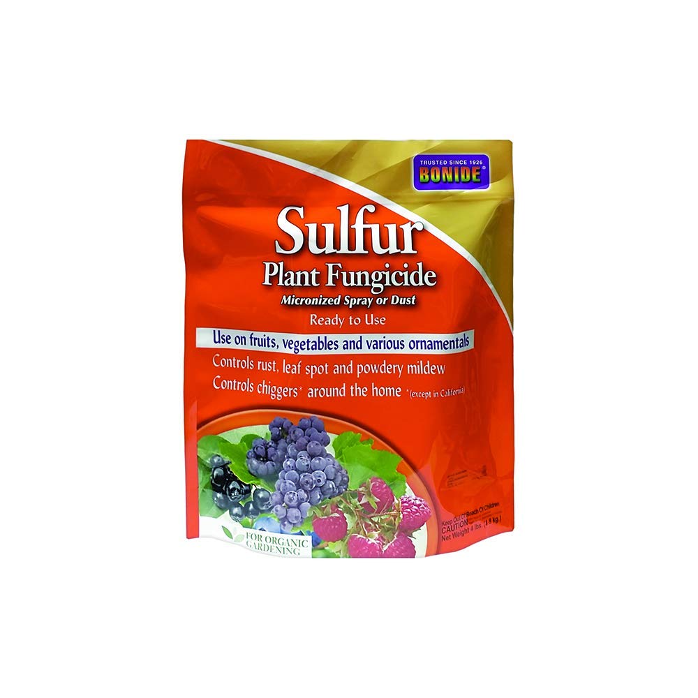 Bonide sulfur dust application ready to treat fruit and vegetable crops