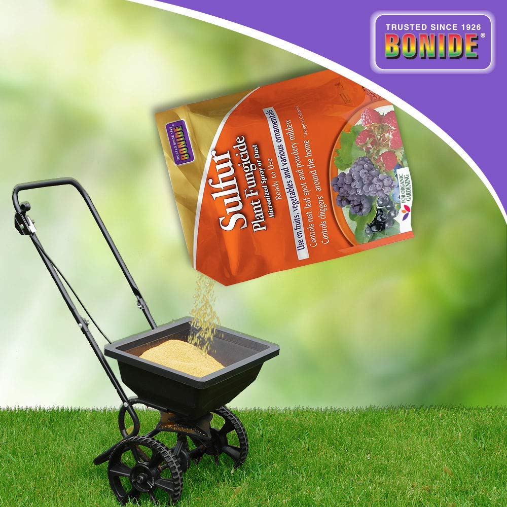 Bonide sulfur fungicide used on ornamentals to prevent leaf spots