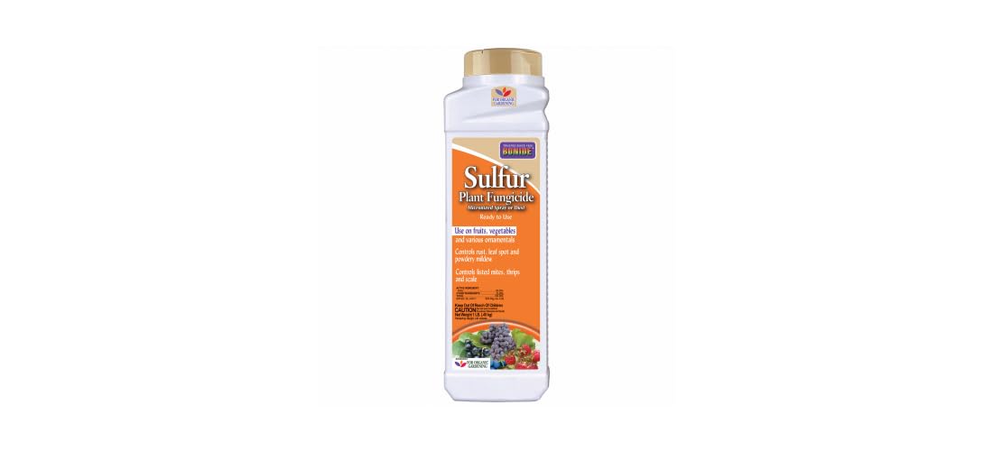 Roses and ornamentals protected by Bonide sulfur fungicide.