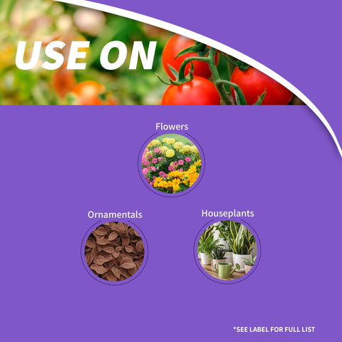 Bonide Systemic Granules in hanging baskets supply inside-plant protection.