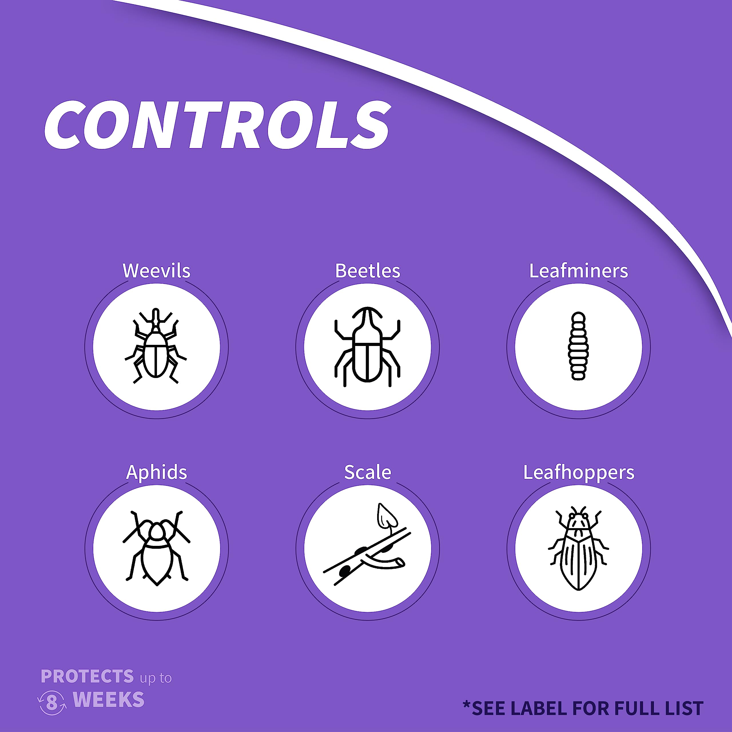 Bonide Systemic Insect Control absorbed by plant roots and rising through stems