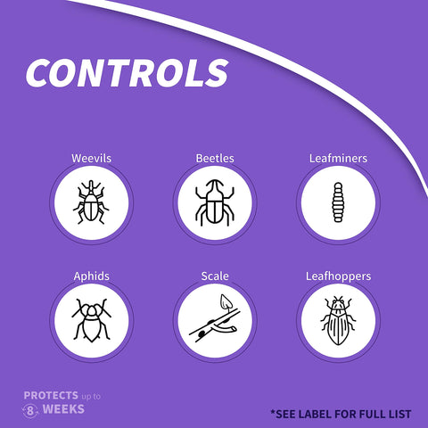 Bonide Systemic Insect Control absorbed by plant roots and rising through stems