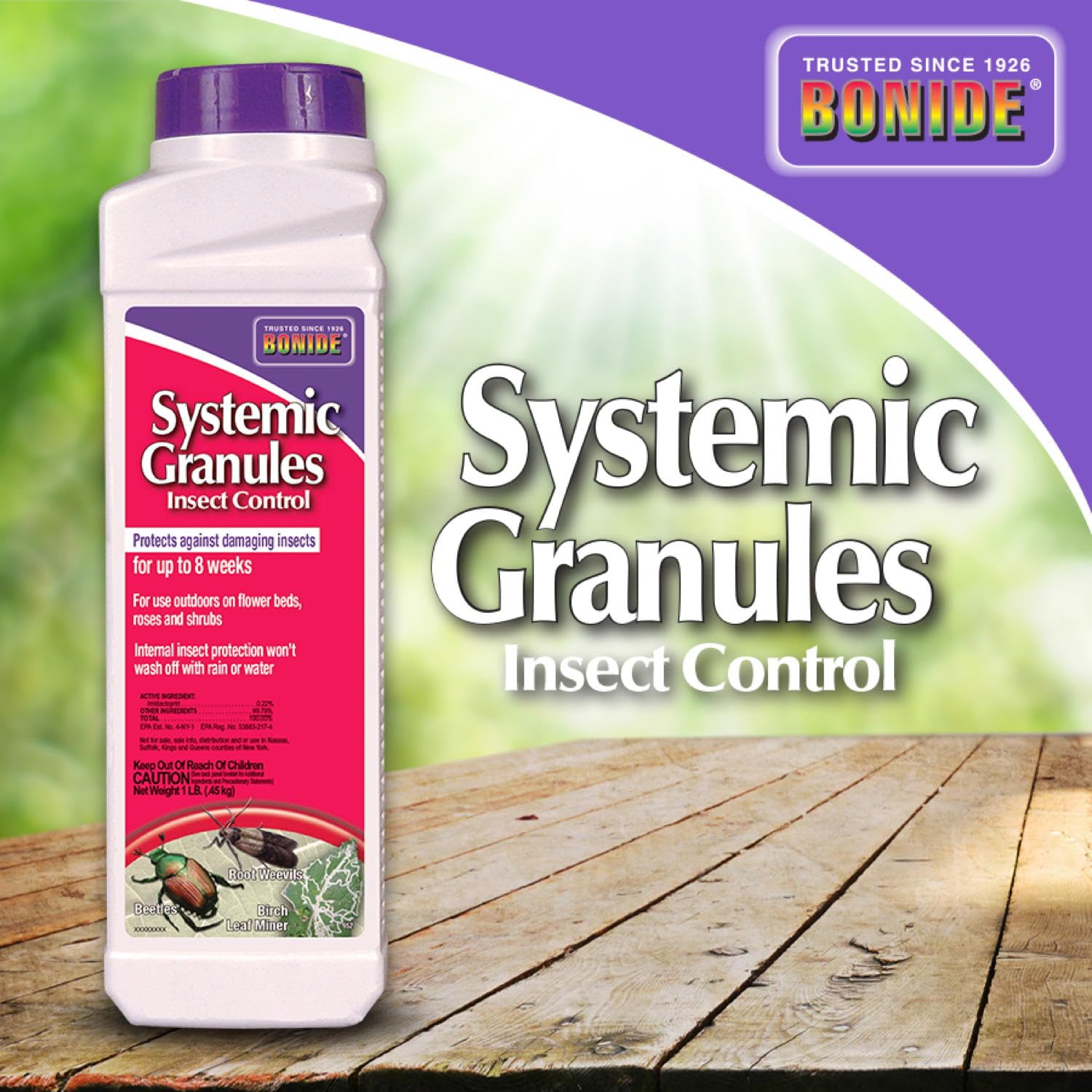 Bonide Systemic Insect Control targets aphids and mealybugs on outdoor plants