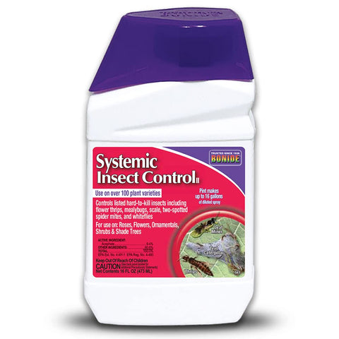 Bonide Systemic Insect Control bottle pour for outdoor plant protection against common pests