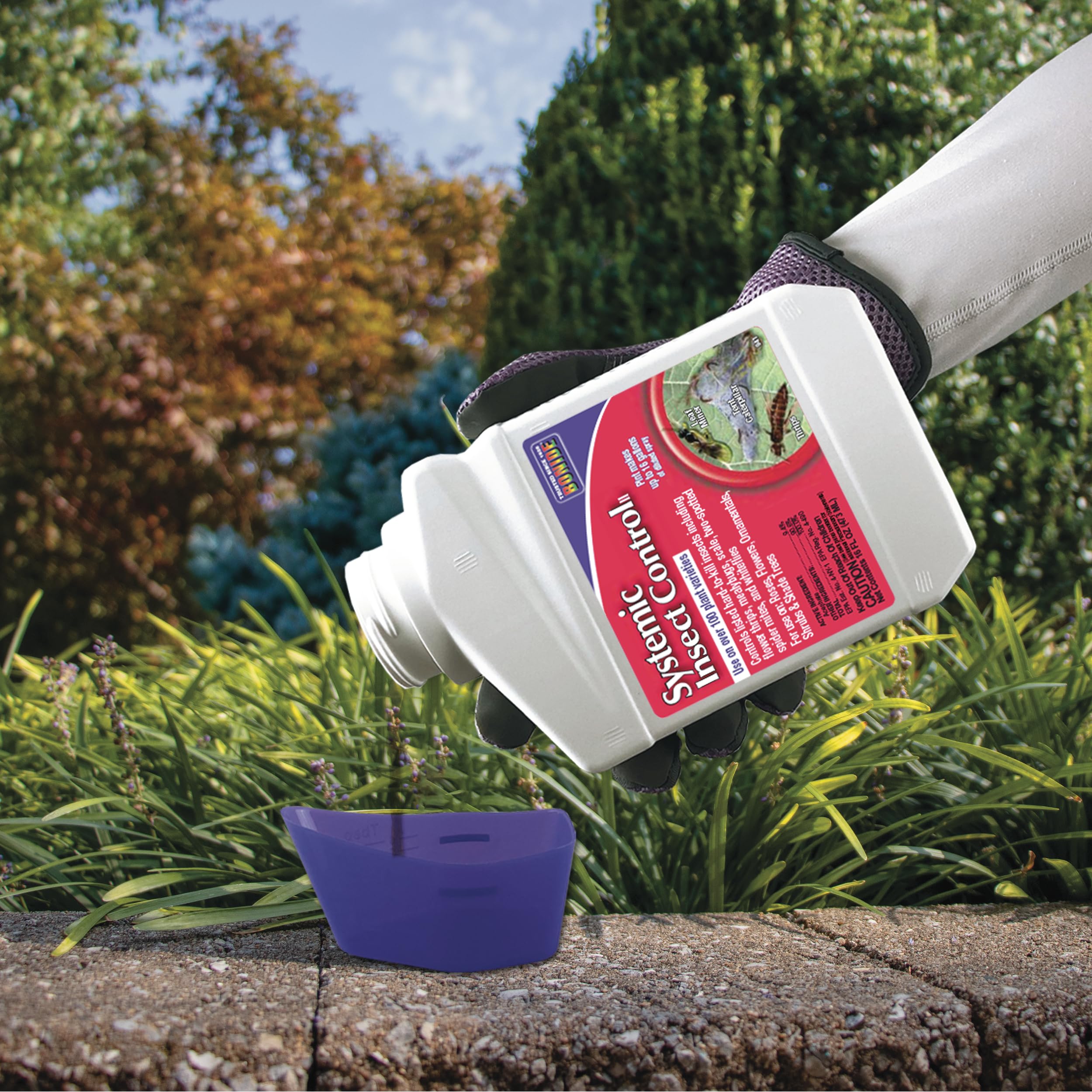 Bonide Systemic Insect Control outdoor lawn application protecting turf