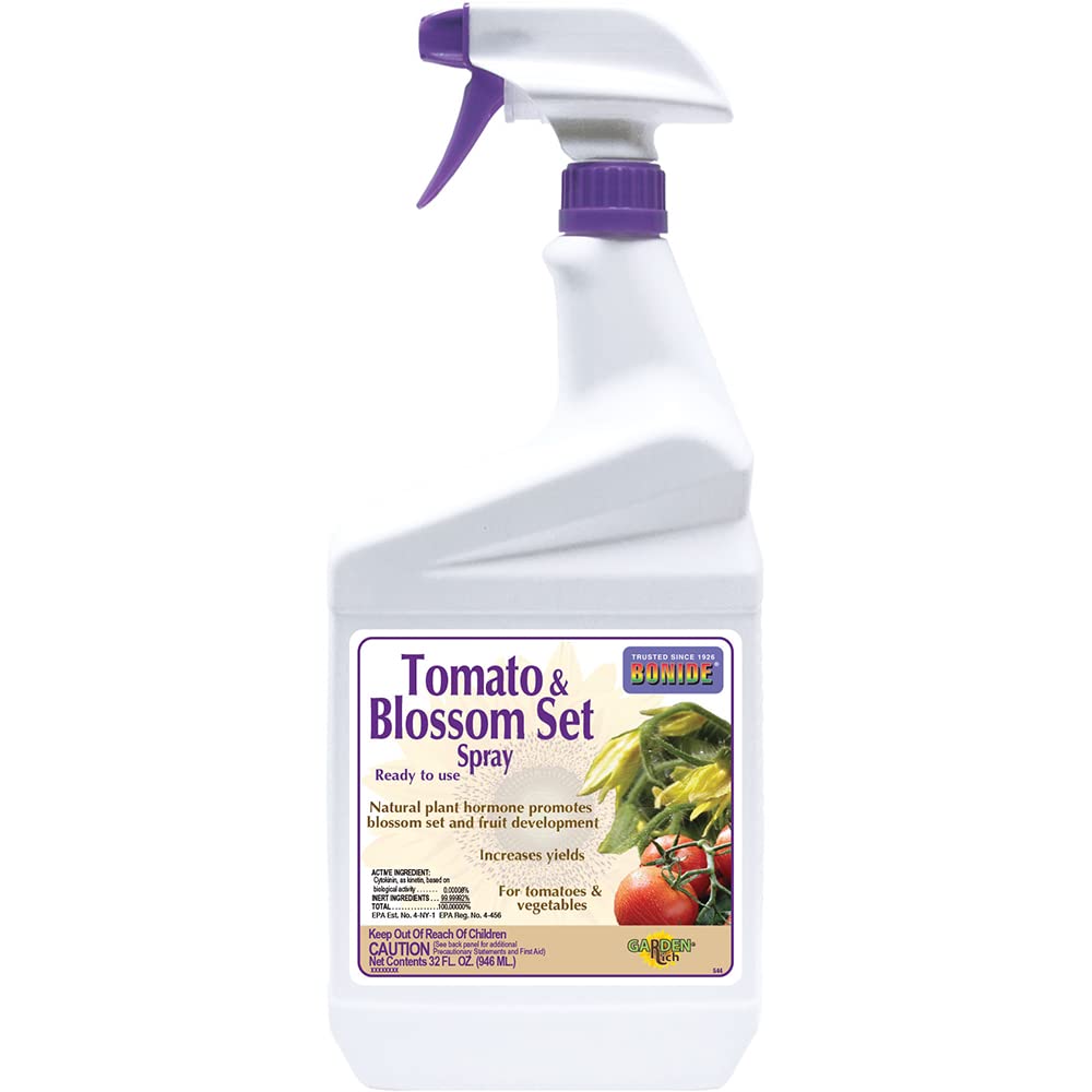Bonide Tomato & Blossom Spray bottle ready-to-use promotes blossom set.