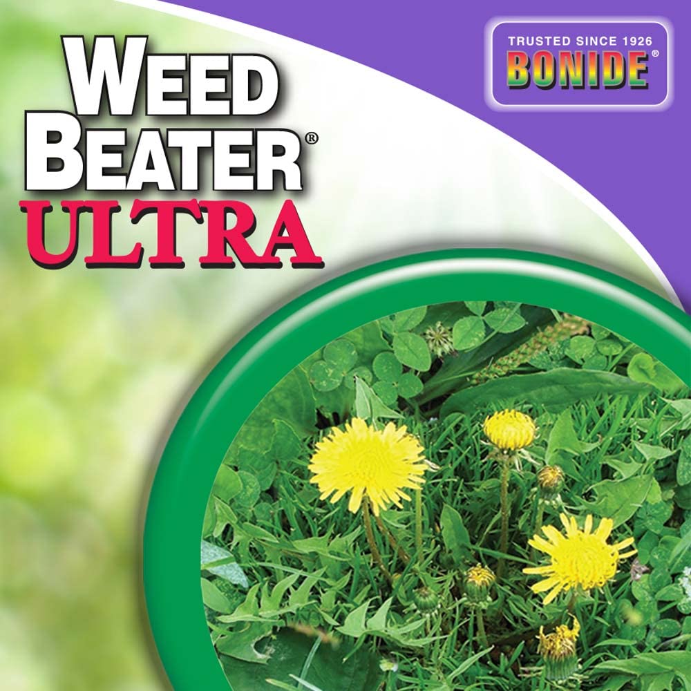 Bonide Weed Beater Ultra after drying shows rainproof performance.