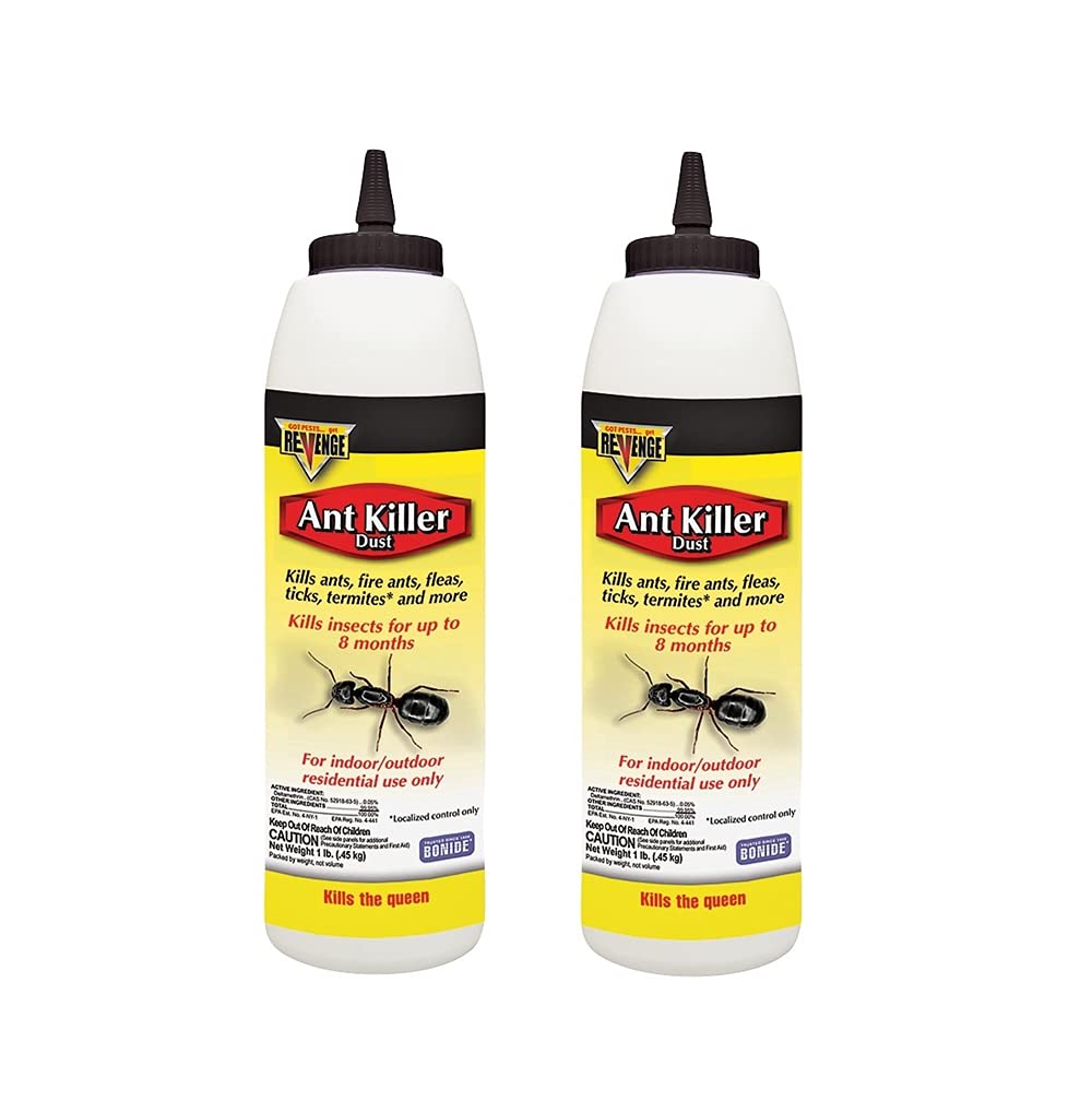 Bonine ant killer dust 1lb pkg 2 targets indoor ants for quick control.