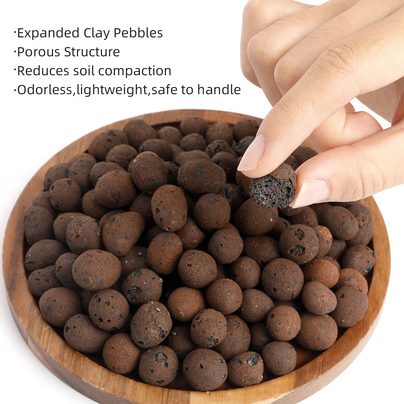 Boniosz Leca pebbles are lightweight and sturdy for durable growing media