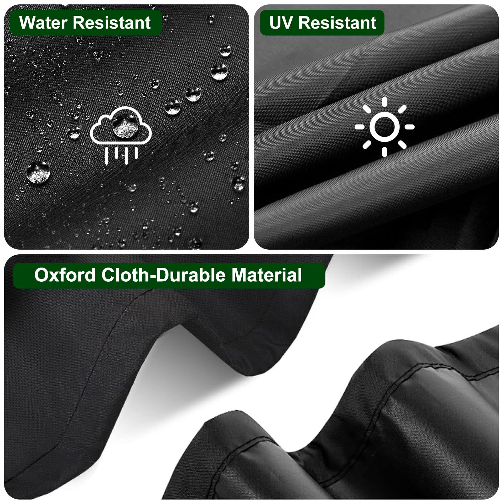 Bonnary grill cover with adjustable bottom drawstring ensures snug fit.