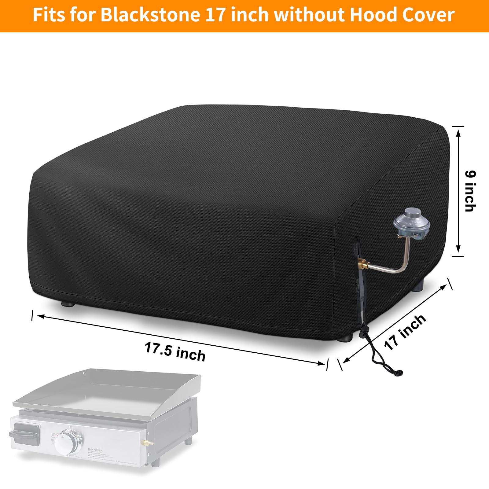 Bonnary drawstring bottom closure secures the cover against windy conditions.