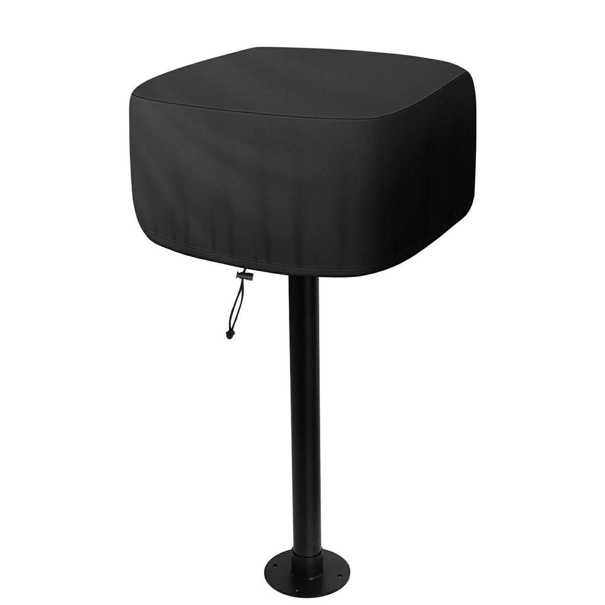 Bonnary heavy-duty park-style cover, front view, shields a rectangular grill from rain and dust