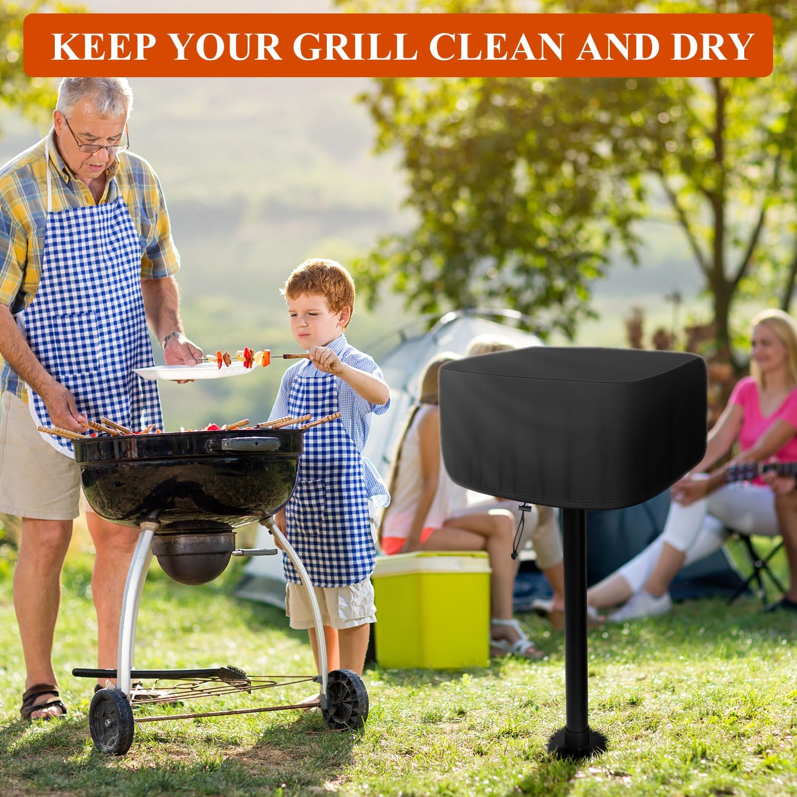 Bonnary fits rectangular grills up to 24.4in L x 23.6in W x 19.7in H