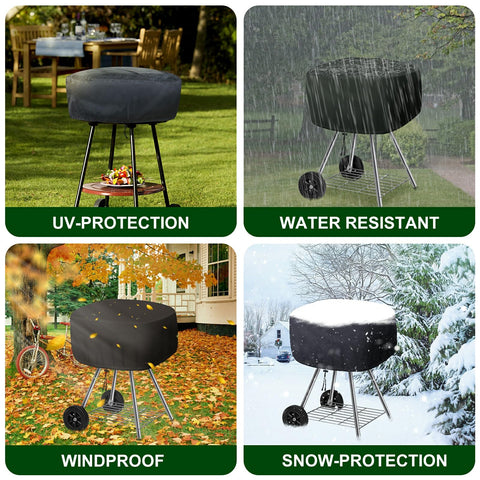 Bonnary UV-resistant fabric shields the grill from sun fade and wear.
