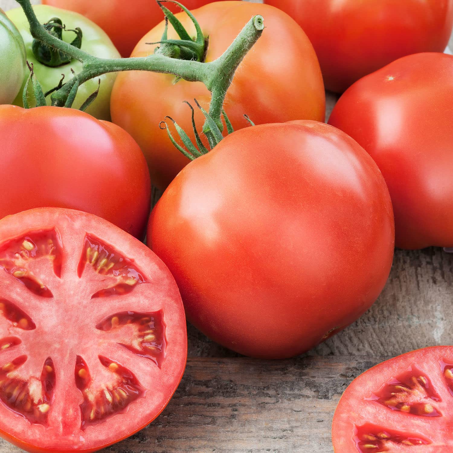 Bonnie Plants Big Beef Tomato in pot, ideal for compact home gardens