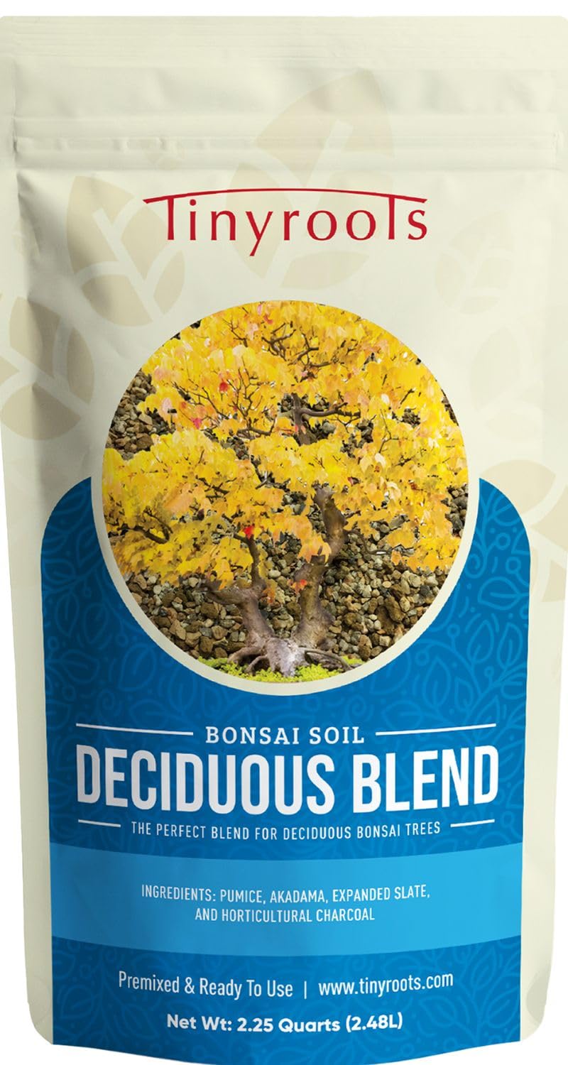 Bonsai Outlet deciduous soil blend 2qts closeup shows ready-to-use planting medium for healthy roots.