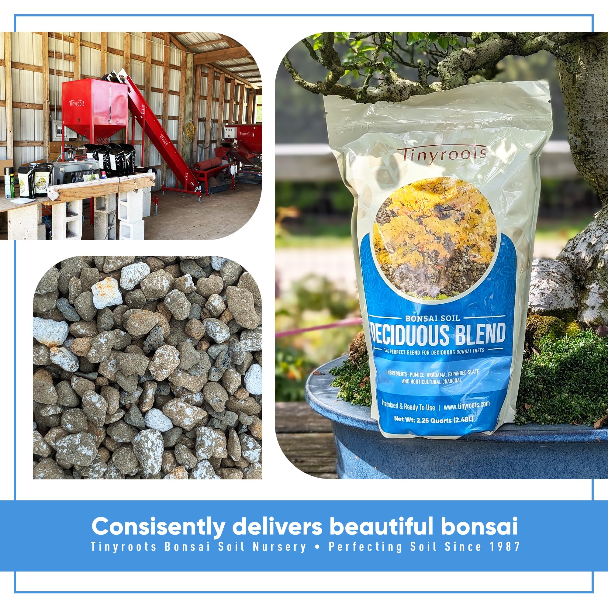 Bonsai Outlet organic-bonsai-soil closeup highlights natural materials in blend.