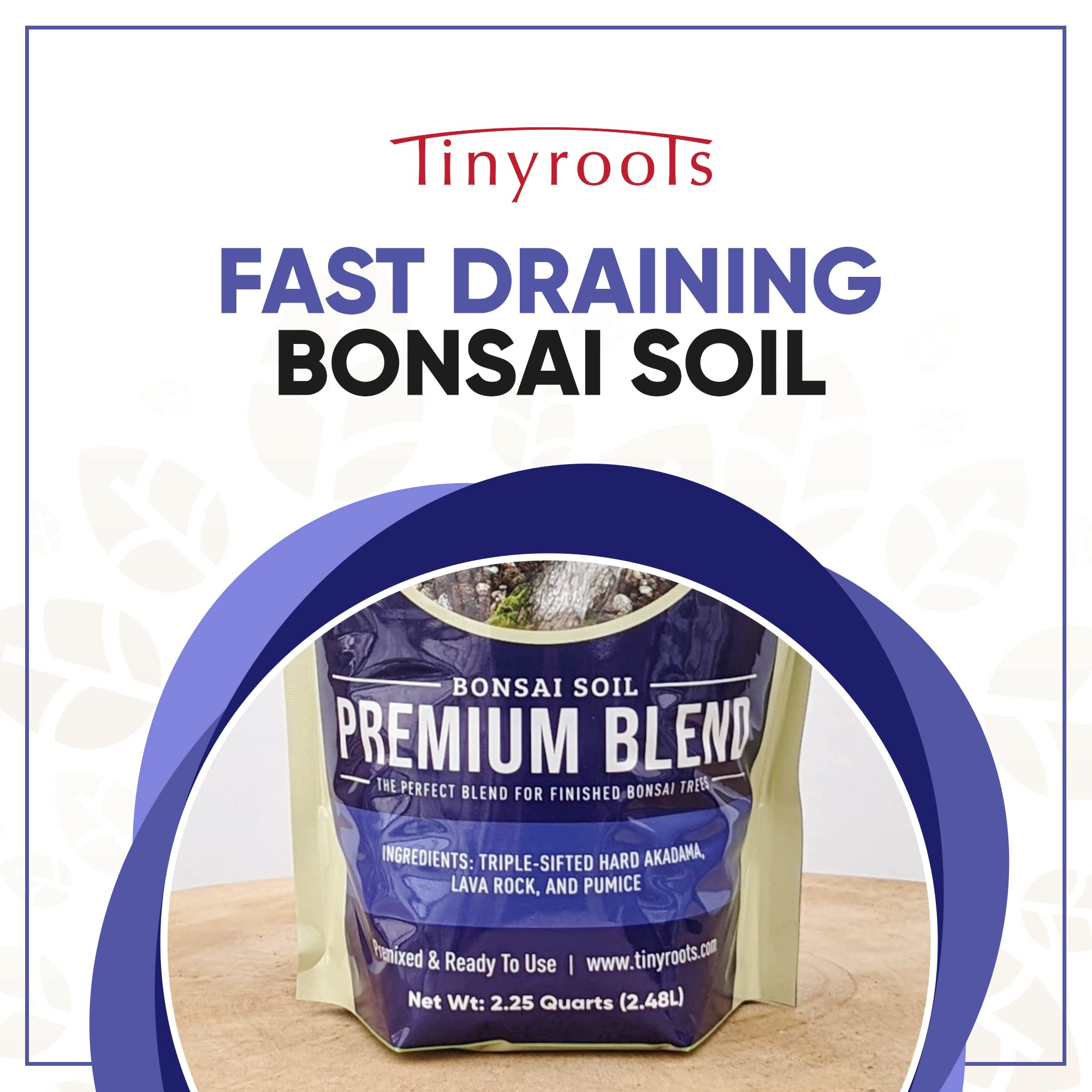 Ready to use Bonsai soil in resealable pouch for convenient potting