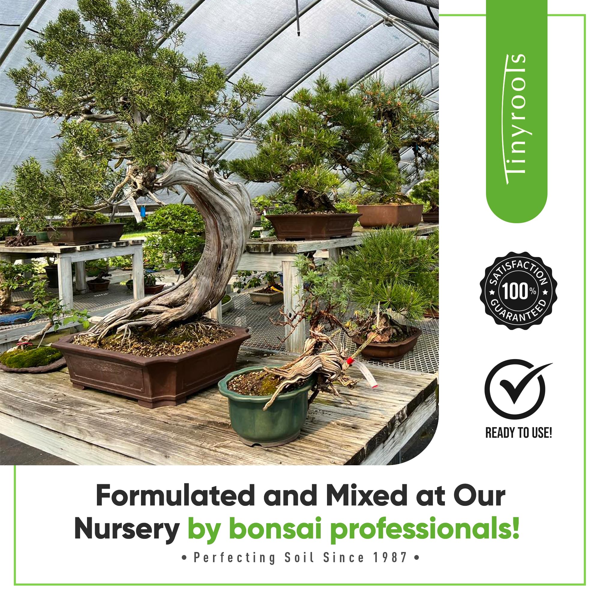 Bonsai Outlet Tinyroots soil mix bag open for ready use