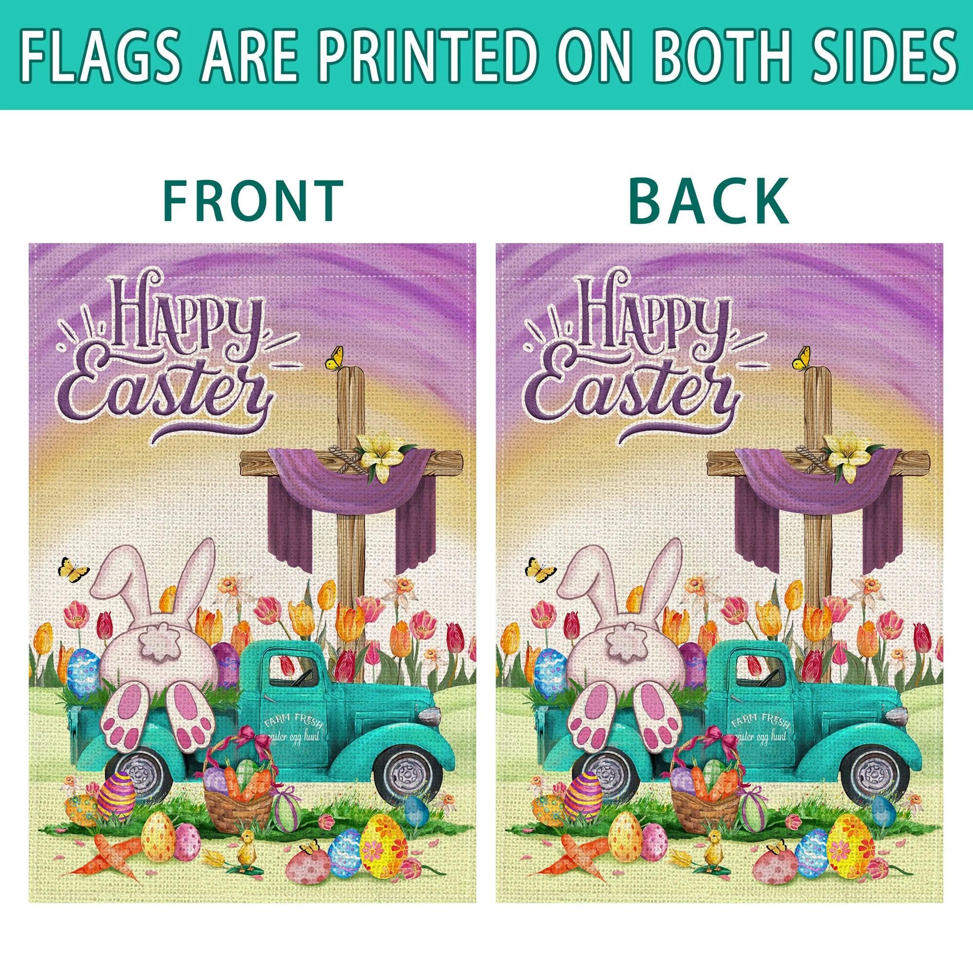 Bonsai Tree Easter Flag with top sleeve for easy outdoor hanging