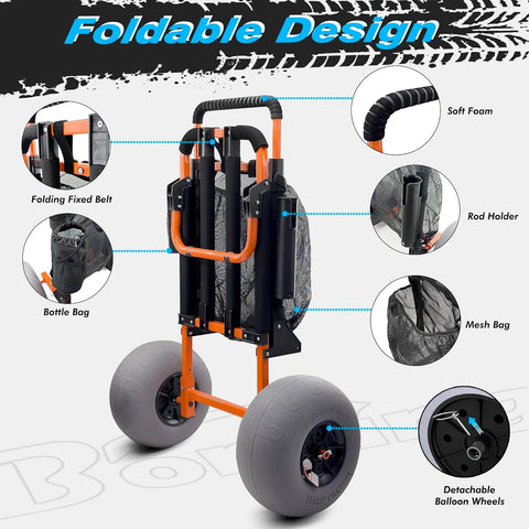 Bonsing Beach Trolley fishing rod holder keeps gear within reach.