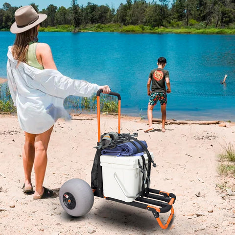 Bonsing Beach Trolley with water bottle holder for hydration on the go.