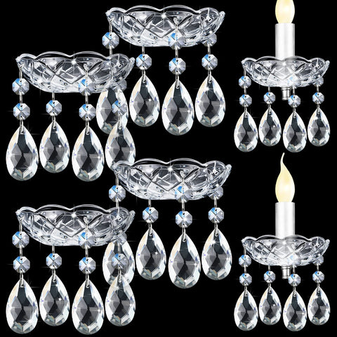 Bonuci crystal bobeche 4-inch chandelier outer cup adds sparkle for a chic replacement