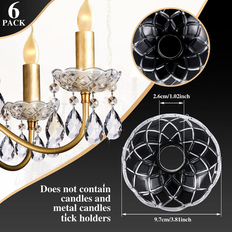 Bonuci clear crystal bobeche cup highlights chandelier reflections and ambiance