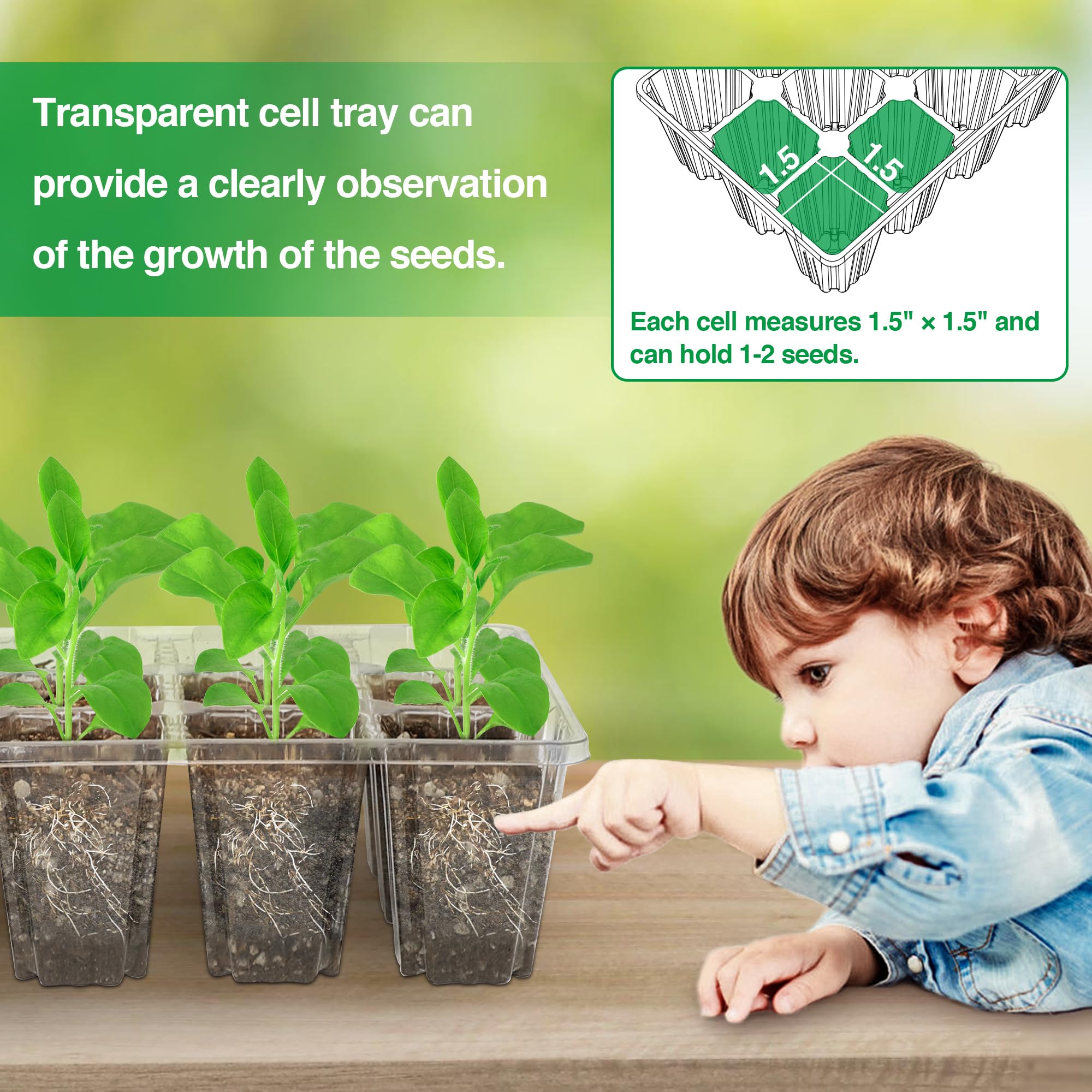 Bonviee 10-pack seed starter kit for efficient gardening