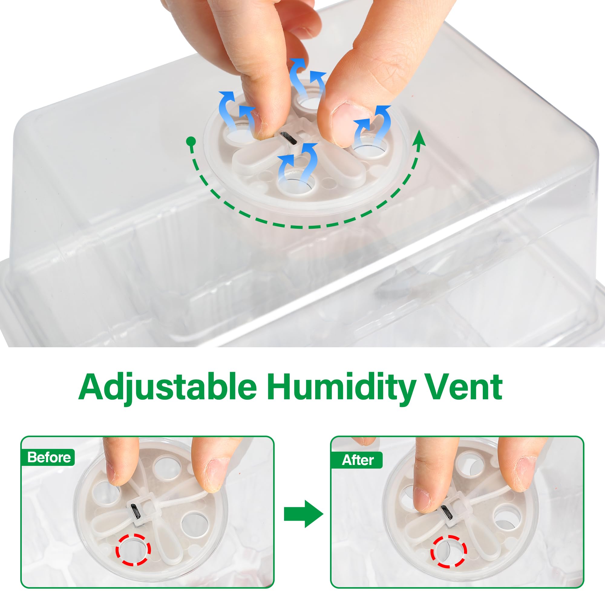 Bonviee clear base tray helps observe root and shoot development