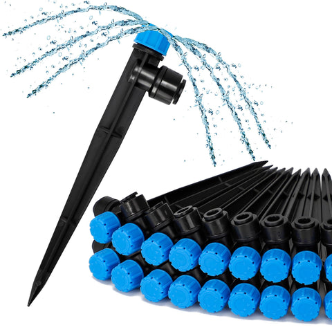 Bonviee drip emitter close-up showing precise flow control for garden beds.