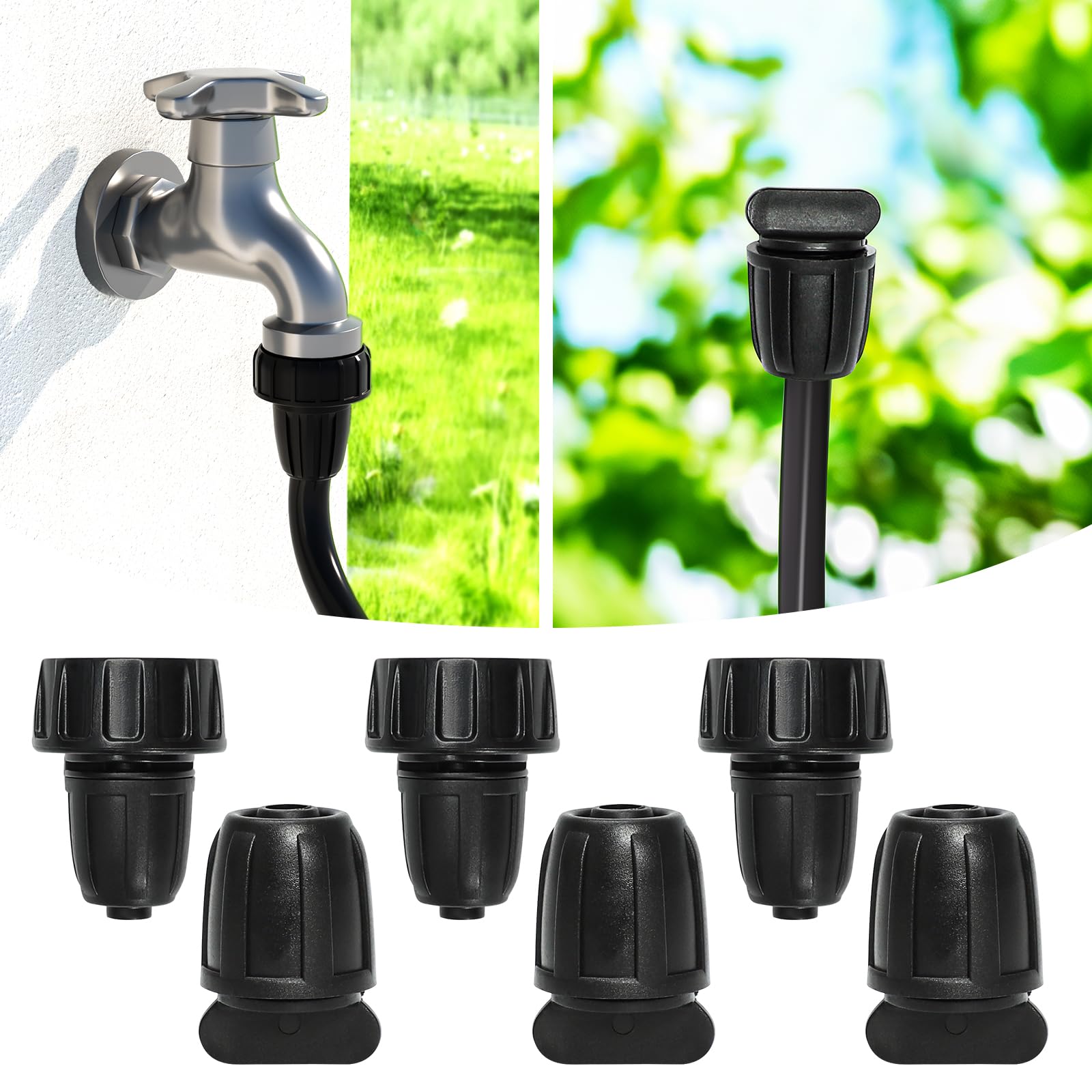 Bonviee drip irrigation 5/16 adapters for easy garden connections