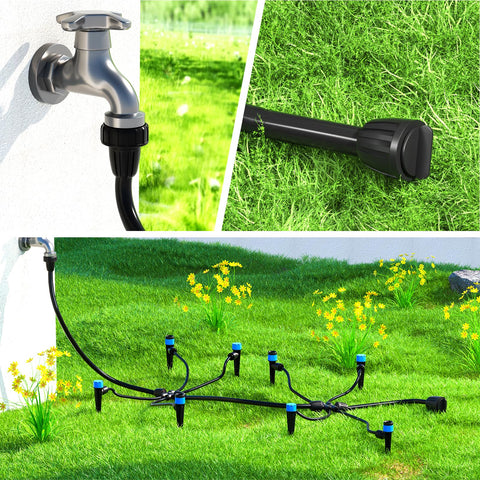 Bonviee 5/16 end plugs seal tubing to prevent leaks during watering
