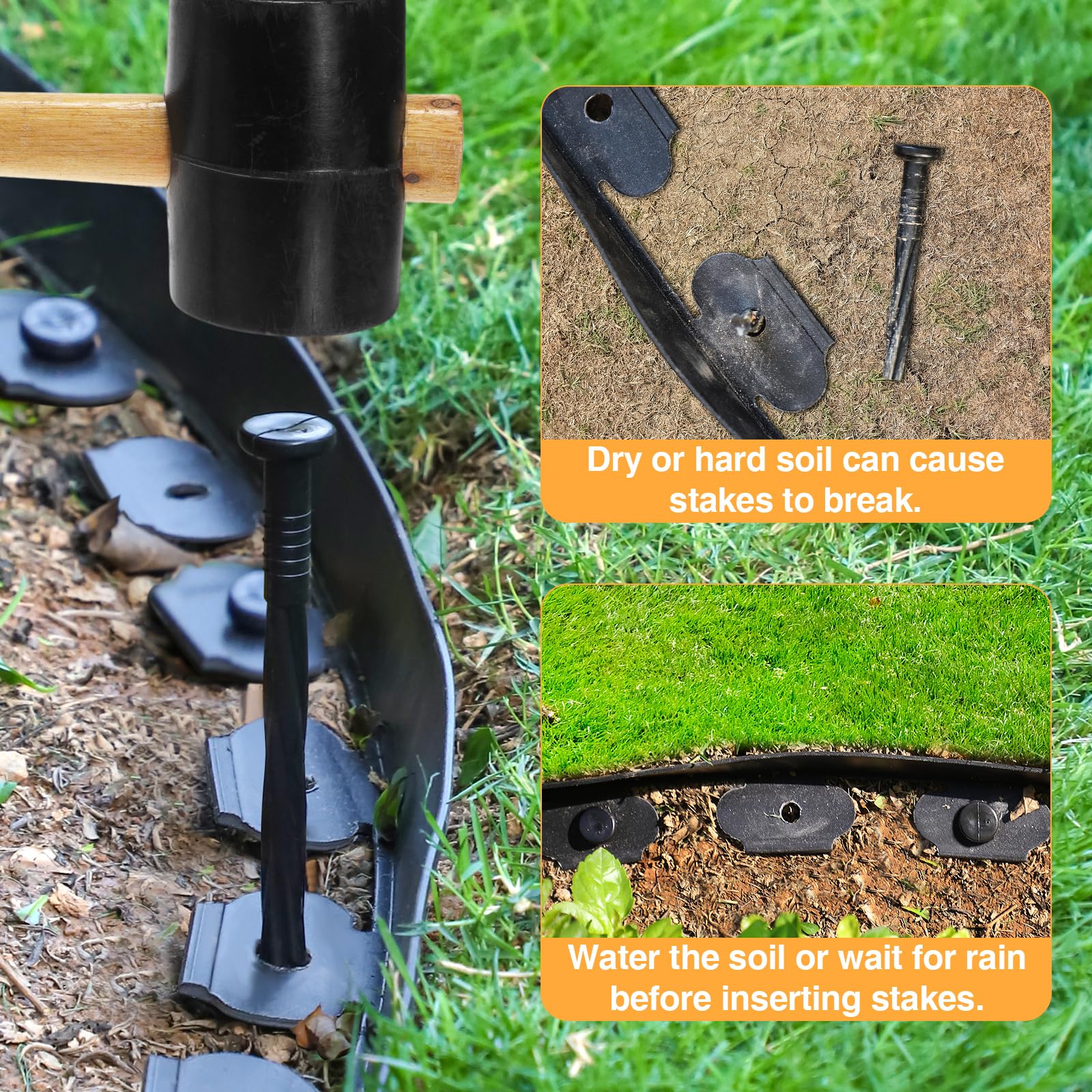 Bonviee easy-trim edging allows custom fit for irregular beds.