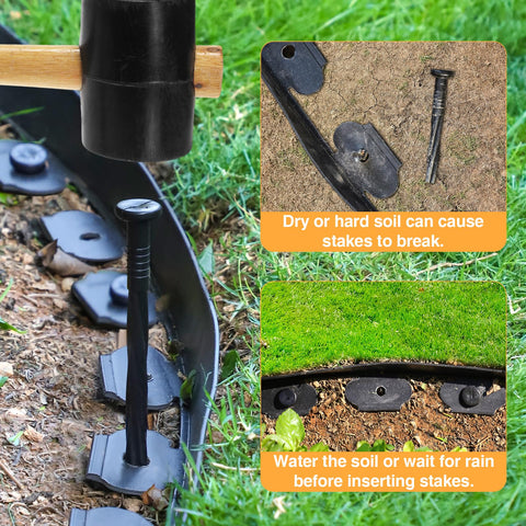 Bonviee easy-trim edging allows custom fit for irregular beds.