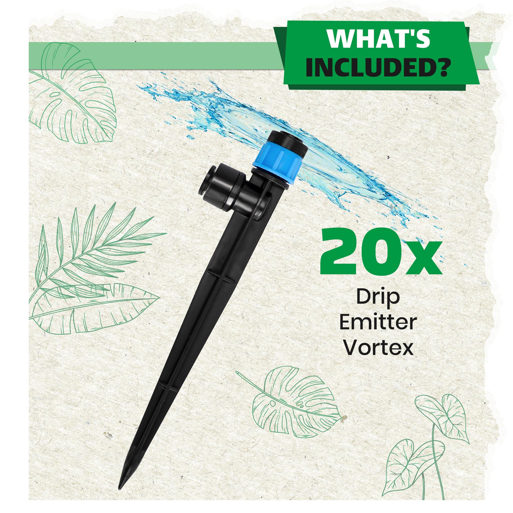 Bonviee vortex emitter close-up highlights strong, even water distribution