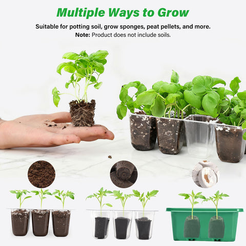 Bonviee five-pack seed trays with domes and bases for organized seedlings