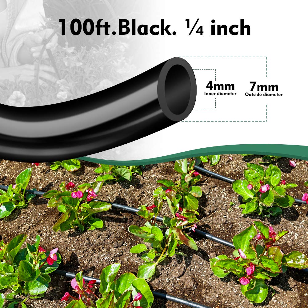 Bonviee flexible drip hose bend allows easy corner turns in beds