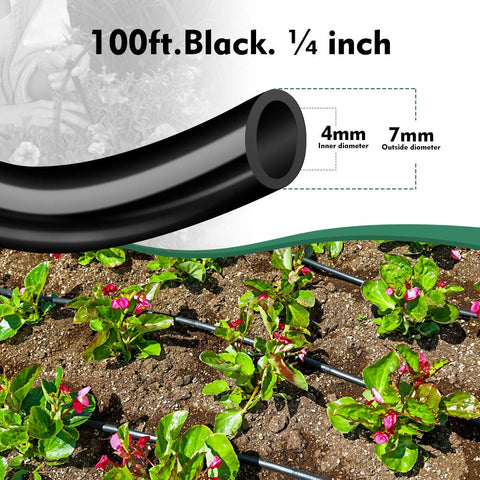 Bonviee flexible drip hose bend allows easy corner turns in beds