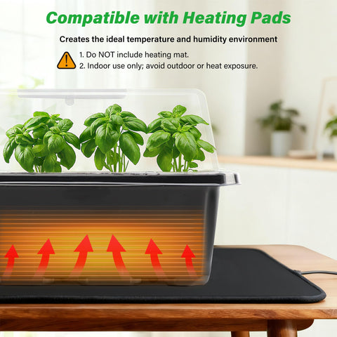 Bonviee heat-mat compatible tray resists warping during temperature changes.