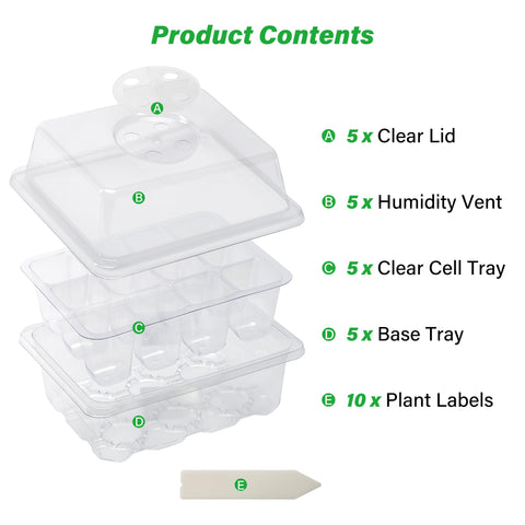Bonviee humidity dome with adjustable vents helps control heat and moisture.