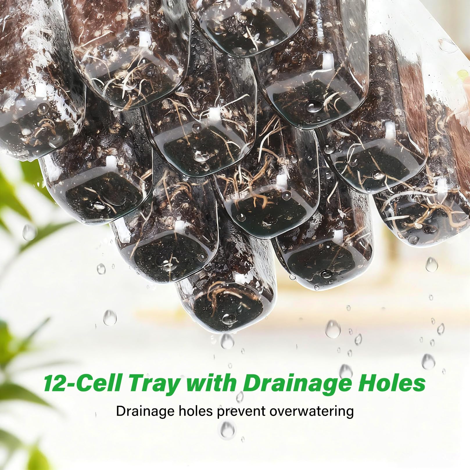 Bonviee 12-cell tray designed for easy transplant without disturbing roots